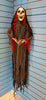 Halloween: 1.25m Hanging Skull Ghoul – Black & Red