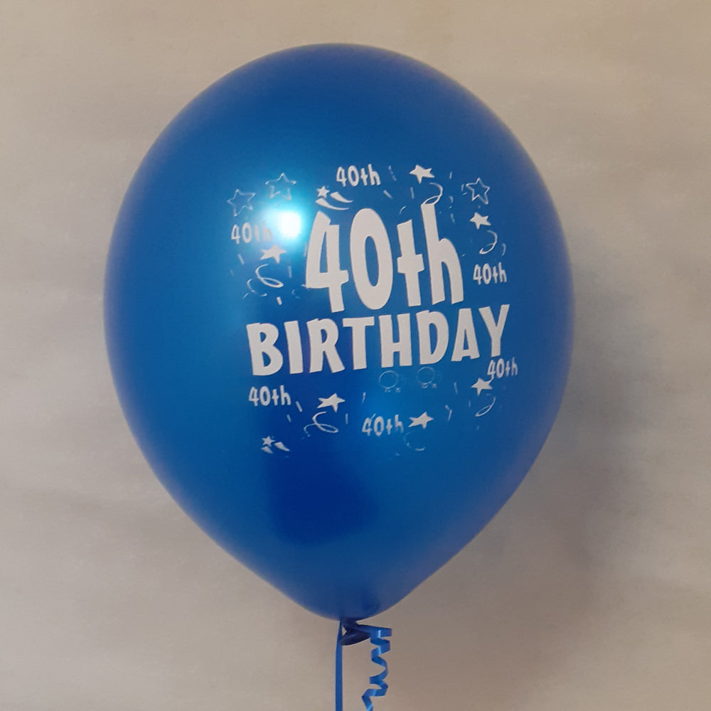 Happy 40th Birthday Printed Balloons