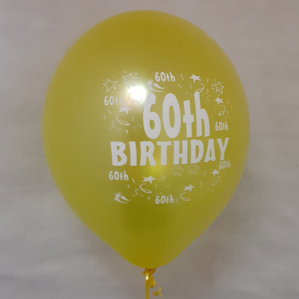 Happy 60th Birthday Printed Balloons