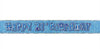 Birthday Glitz Strip Banner - Blue 21st Birthday