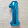 Blue Number 1 Balloon - 42" foil Balloon - uninflated