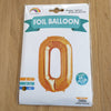 Gold Number 0 Balloon - 42" foil Balloon - uninflated