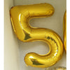Gold Number 5 Balloon - 42" foil Balloon - uninflated