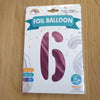 Pink Number 9 Balloon - 42" foil Balloon - uninflated