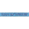 Birthday Glitz Strip Banner - Blue 40th Birthday