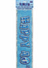 Birthday Glitz Strip Banner - Blue 40th Birthday