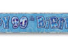 Birthday Glitz Strip Banner - Blue 90th Birthday