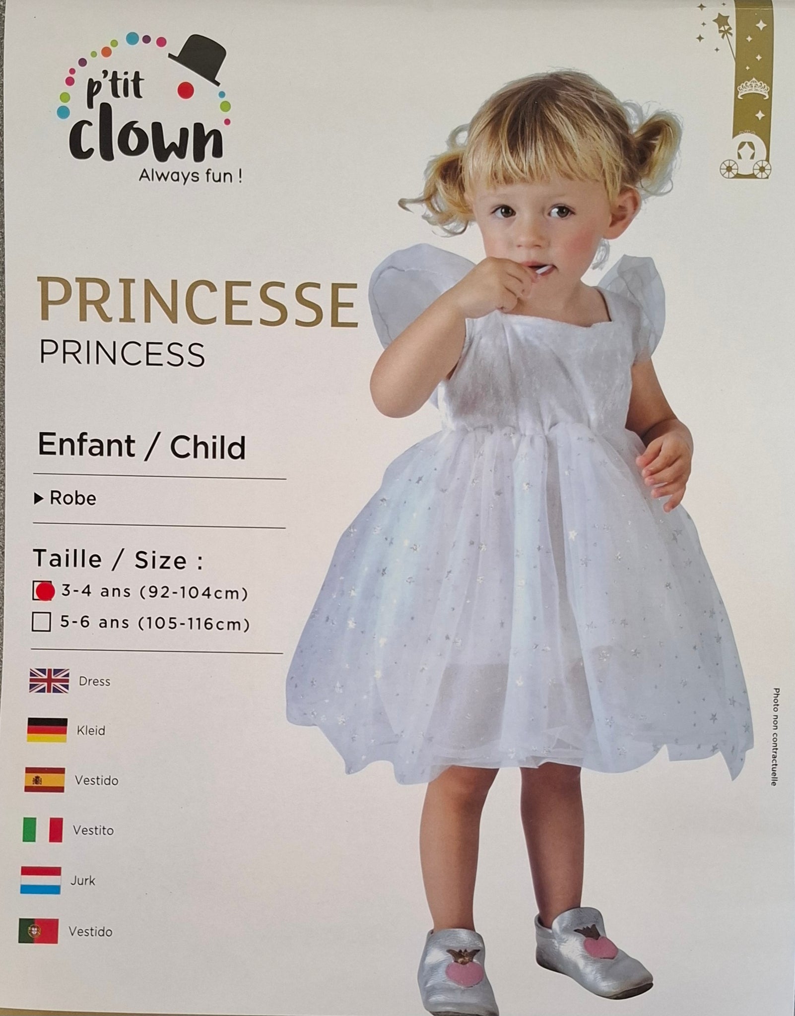 Child Princess Costume 3-4 years