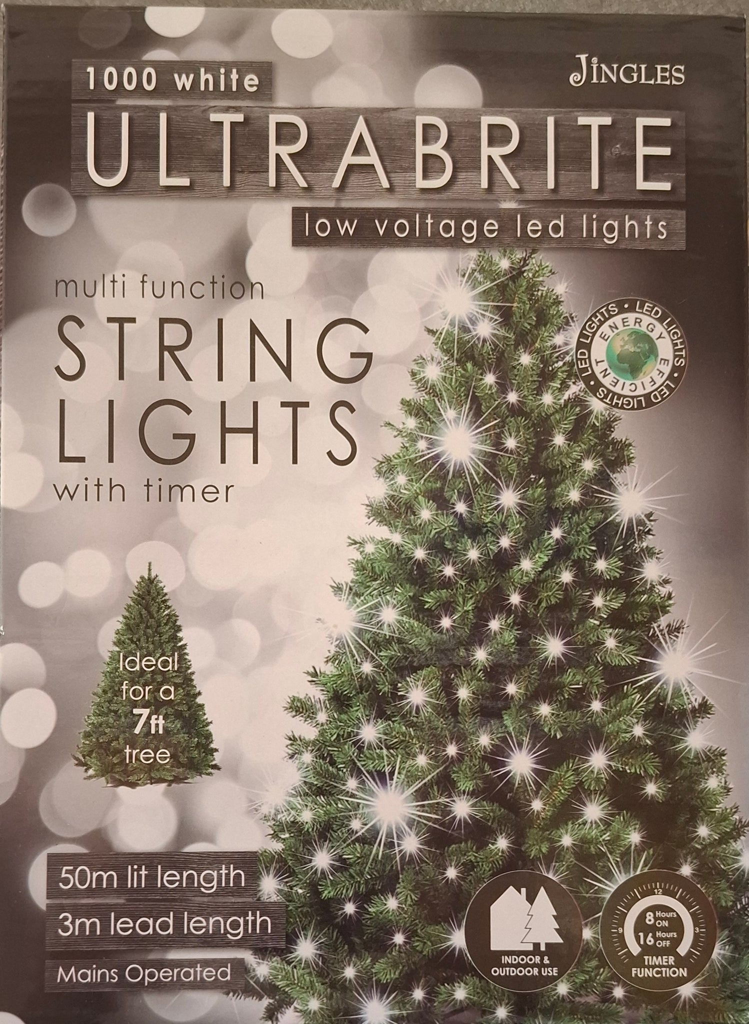 1000 White Christmas String Lights