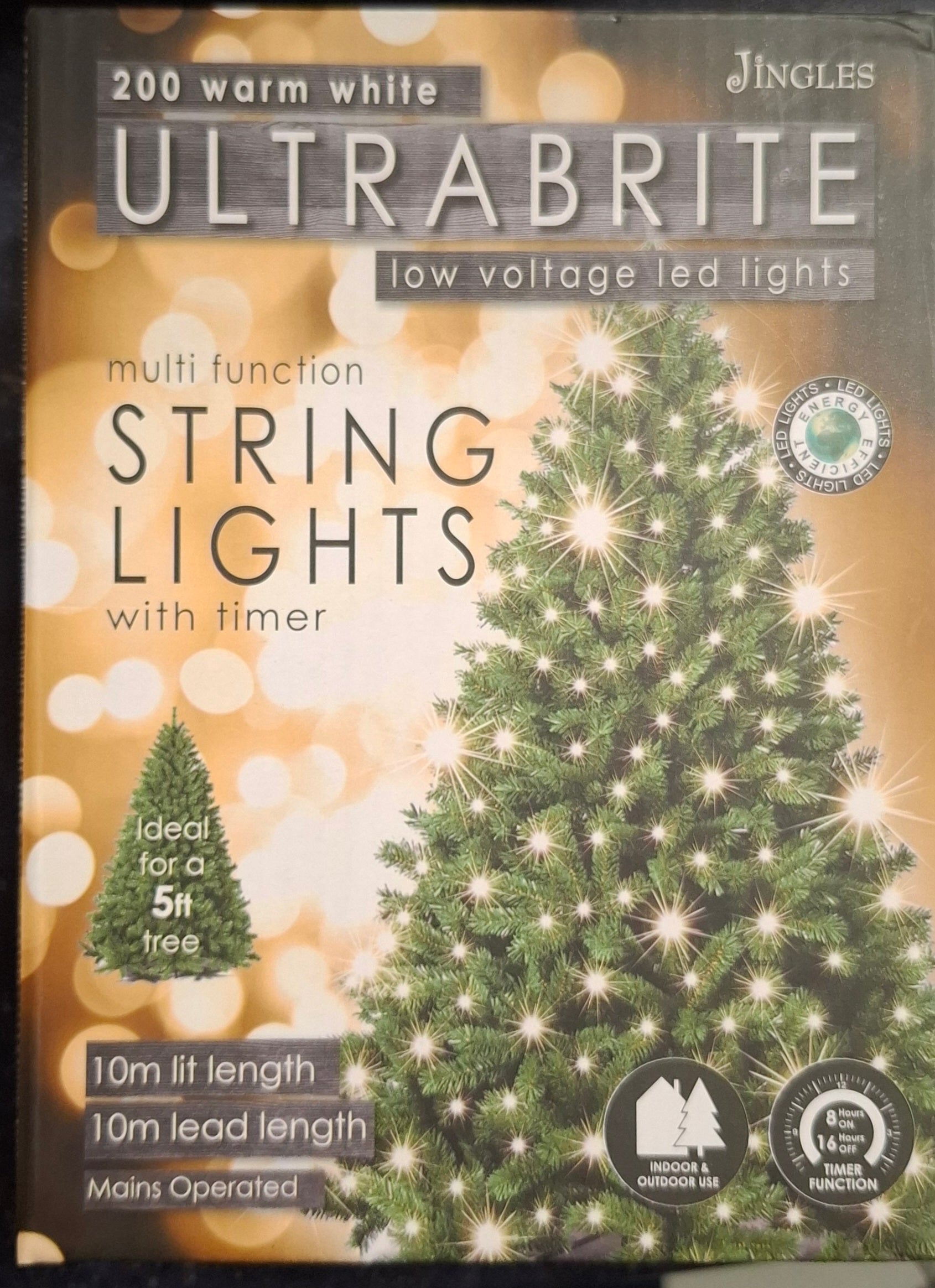 Eureka TwoTone 200 Warm White & Multi Coloured LED String Lights