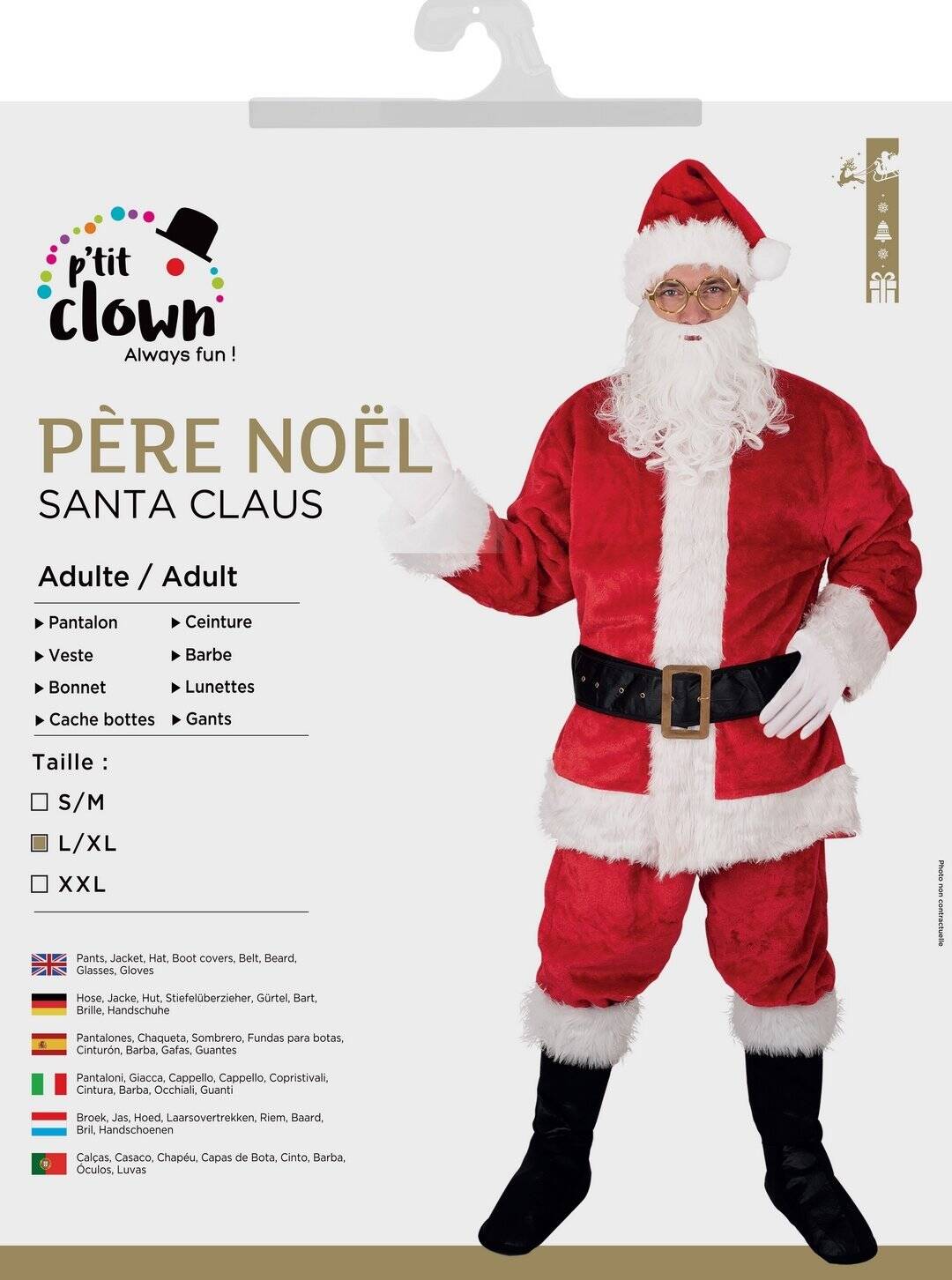 Adult Deluxe Santa Claus Costume L/XL