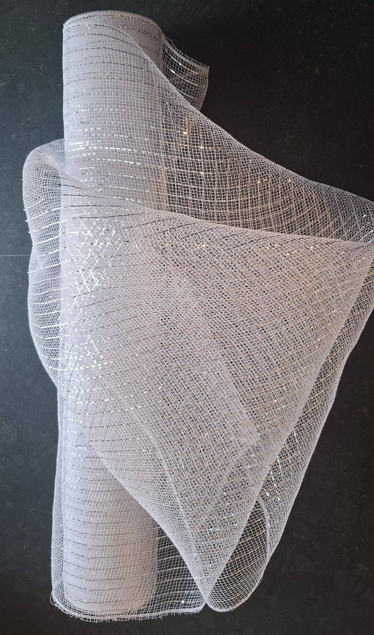 Deco Mesh Ribbon – 20in x 10 Yards (White)