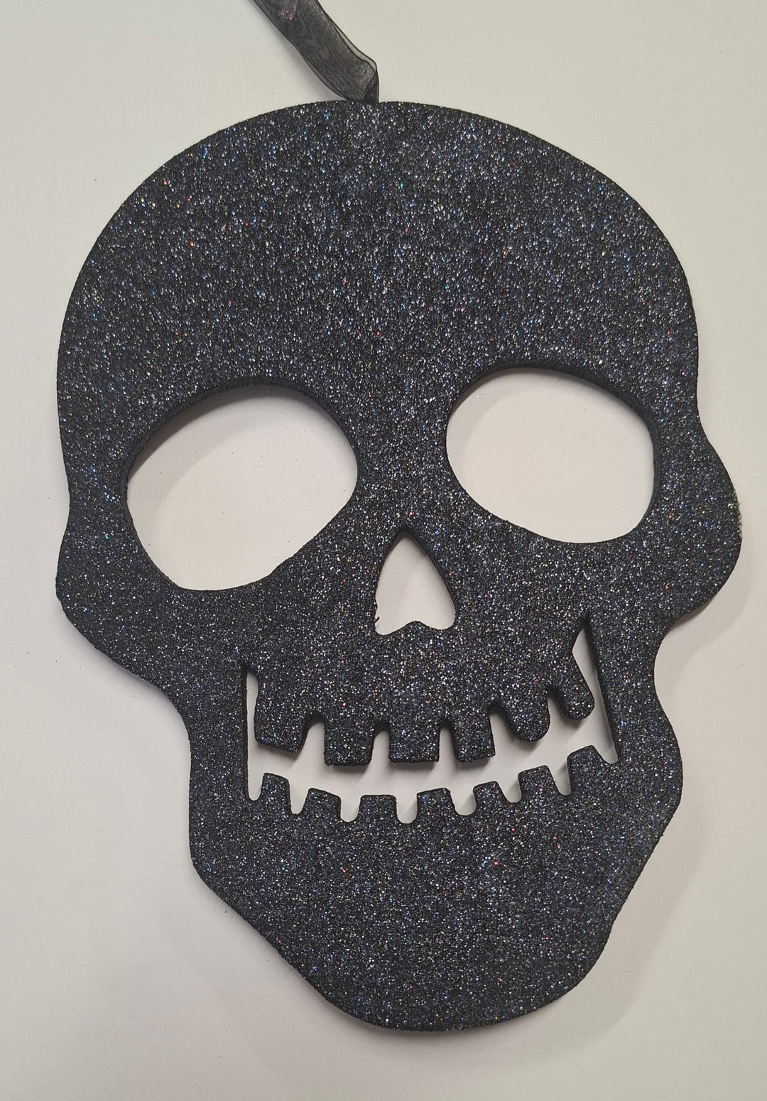 Halloween: Glitter Skull Decoration (Black)