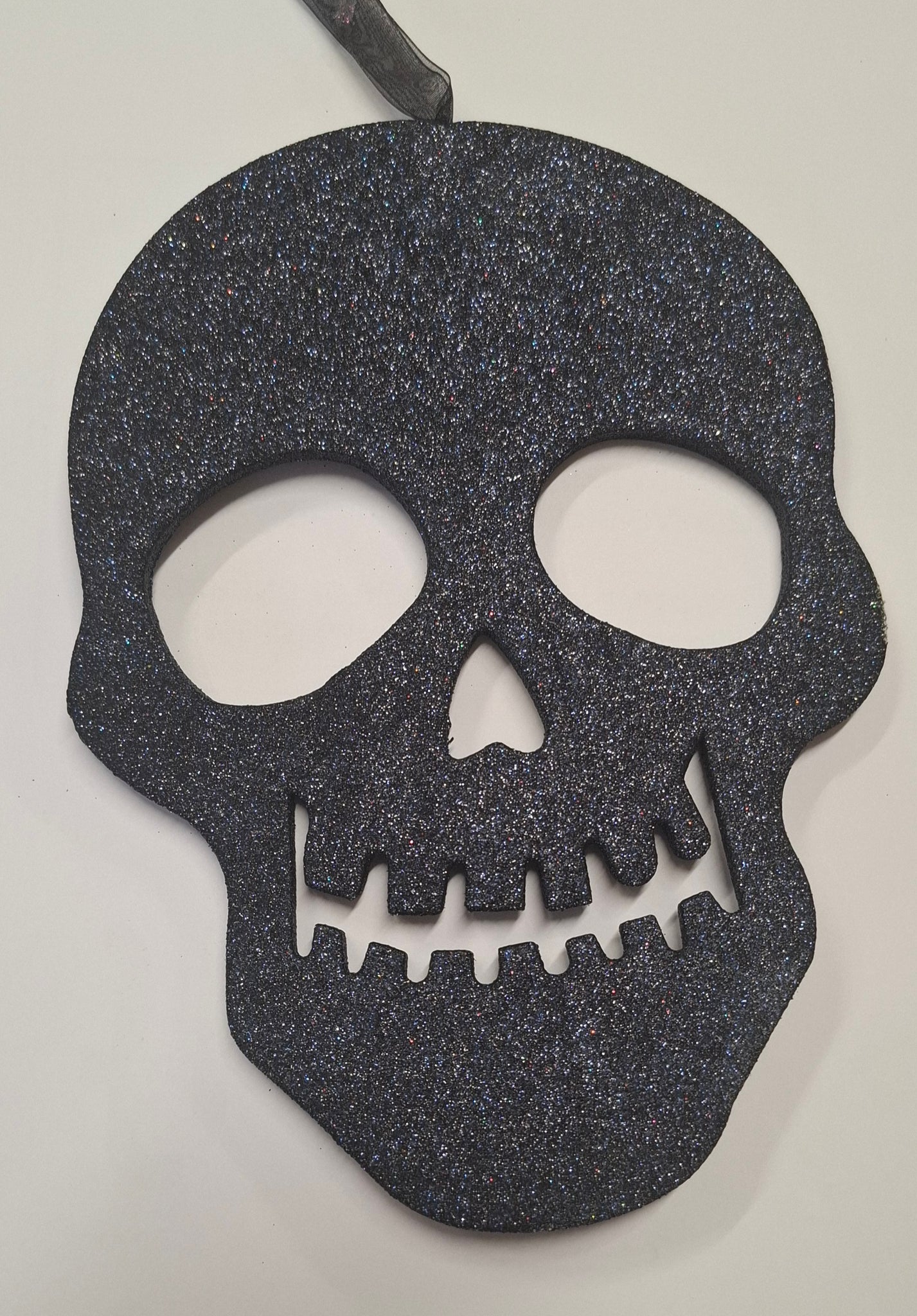 Halloween: Glitter Skull Decoration (Black)