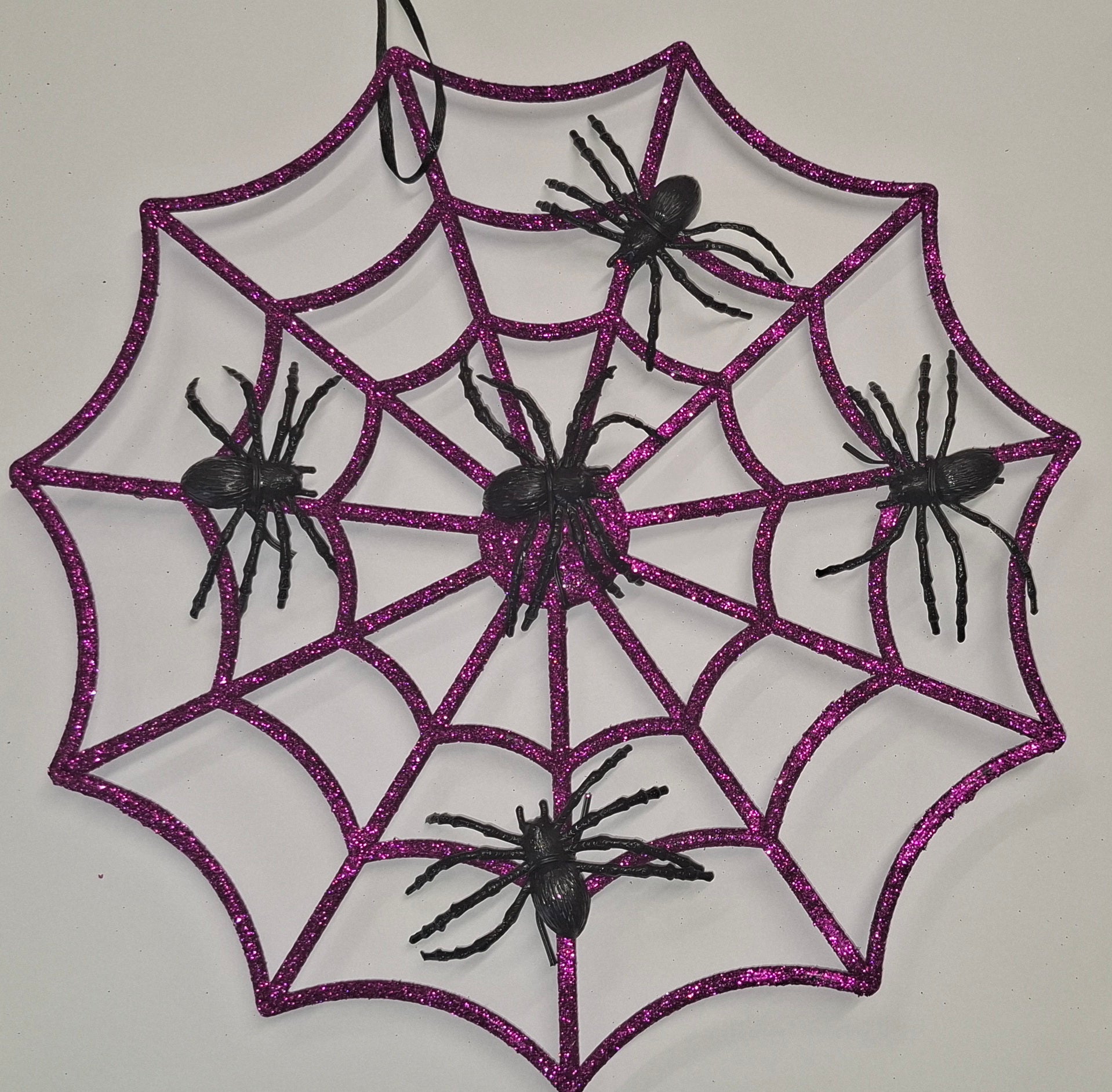 Halloween: Spider Web with Spiders (Pink)