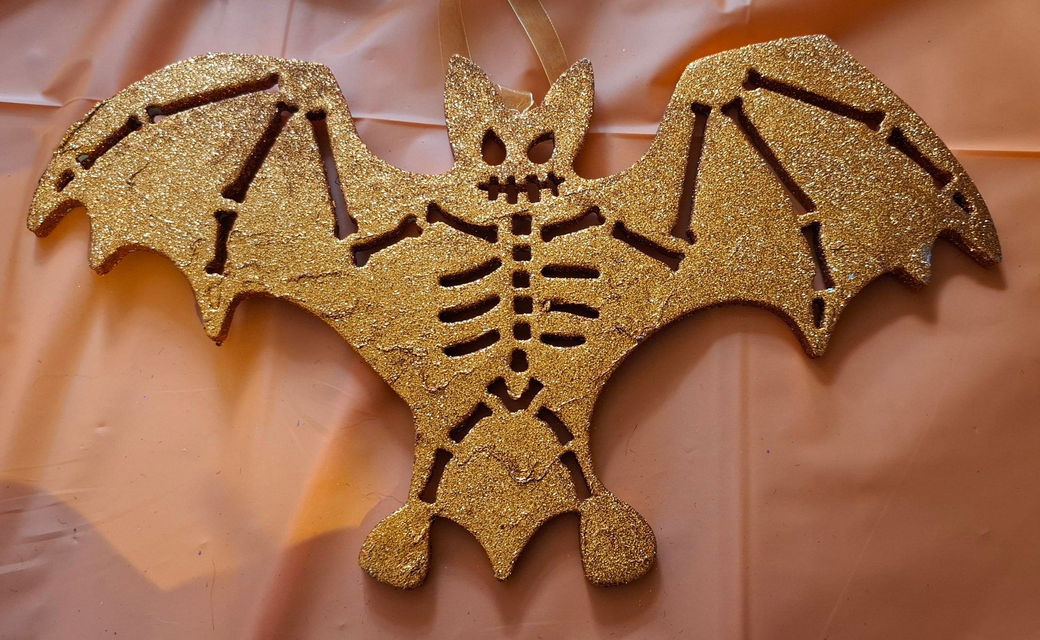 Halloween: Glitter Bat Decoration (Orange)
