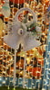 White Flocked Bells Hanging Decoration 25cm