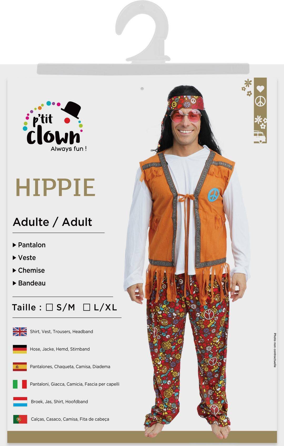 Adult Hippie Costume S/M