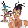 Costume Mask with Feathers (Red)