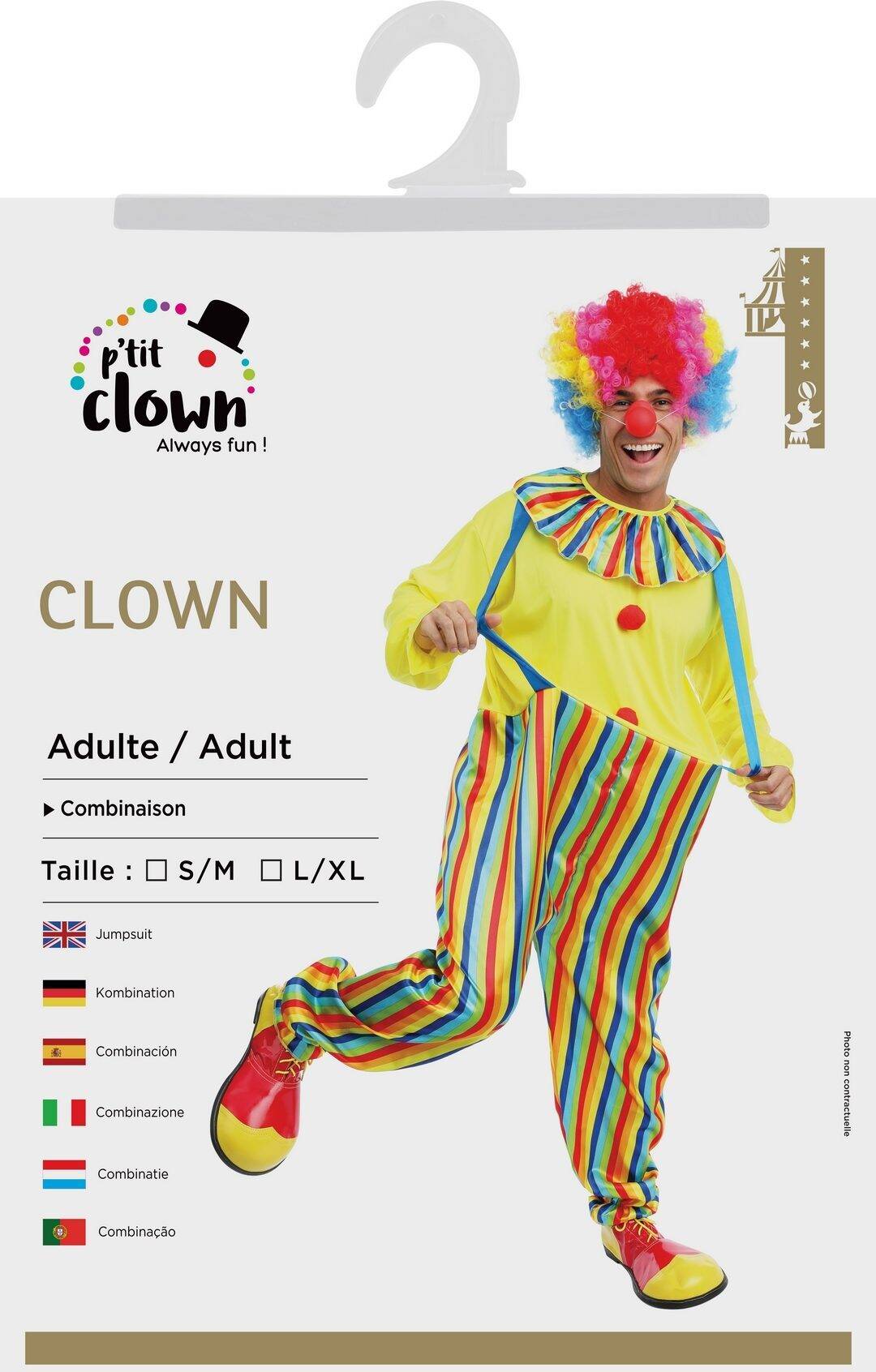 Adult Clown Costume S/M