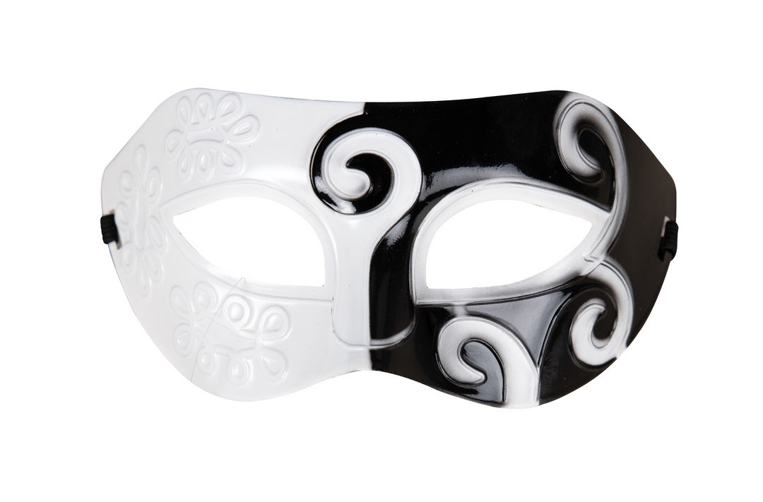 Costume Mask- Venetian Mask (White and Black)