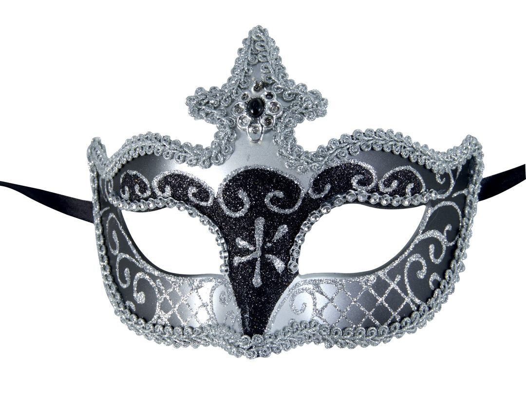 Costume Mask- Venetian Mask (Black)