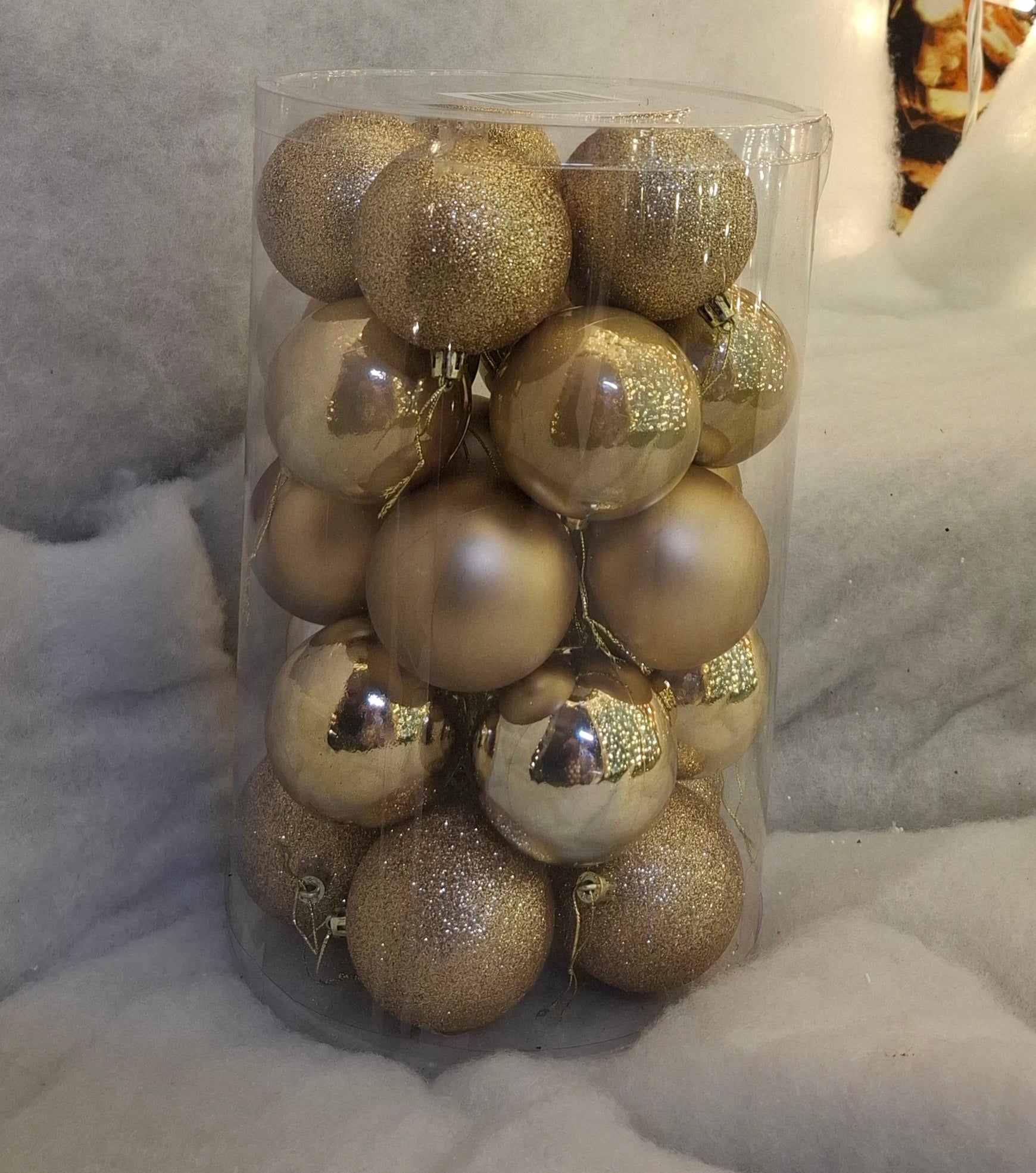 25 Christmas Baubles - Latte - 7cm - Strings Attached