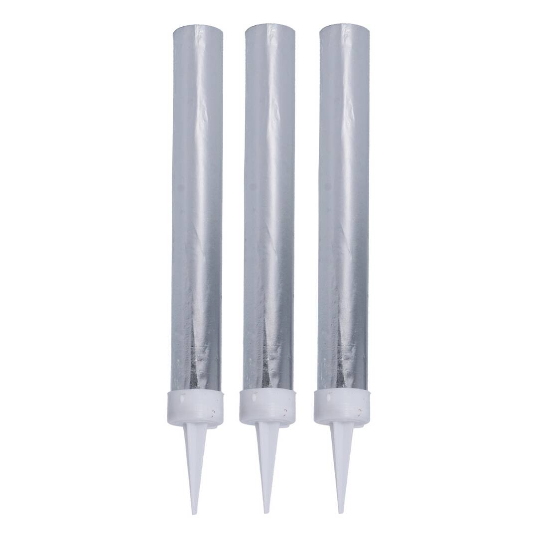 Candle - Fountain pack of 3 (Silver)