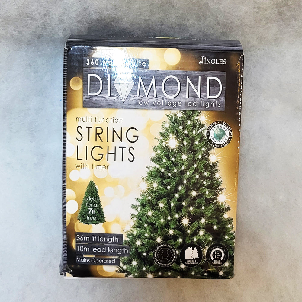 Diamond String Light 360 Warm White Christmas Diamond String Lights – Barry's Balloons