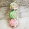 3 Christmas Baubles - Multi-coloured Pastel Candy - 8cm - Strings Attached