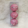 3 Christmas Baubles - Light Pink - 8cm - Strings Attached