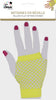 Costume 80's Neon Fishnet Mittens (Yellow)