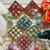 9 Christmas Baubles - Crimson Red - 8cm - Strings Attached