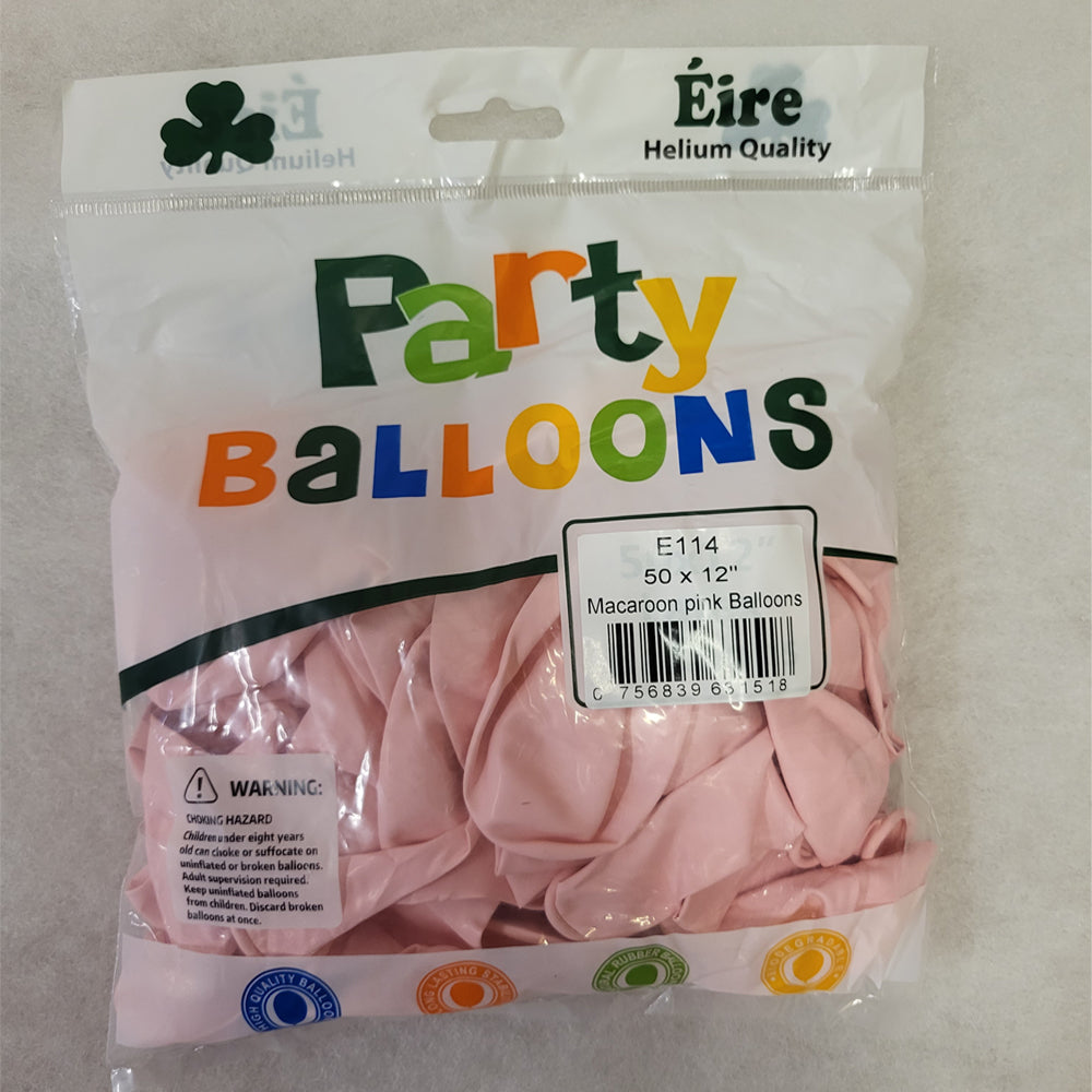 Pink Balloons - E114 Bag of 50 Eire Macaroon Pink Balloons
