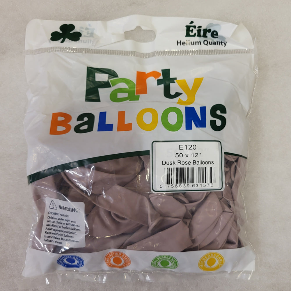 Pink Balloons - E120 Bag of 50 Eire Dusk Rose Balloons