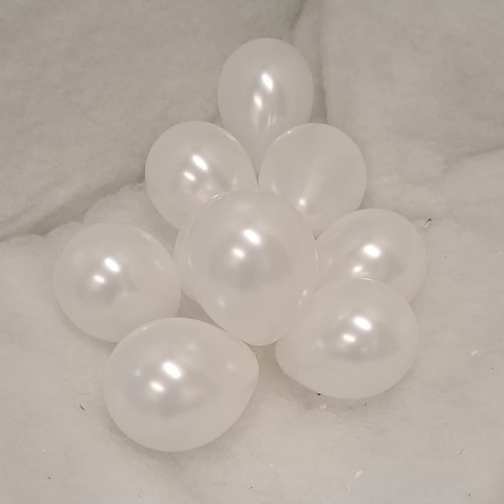 White Balloons - E31 bag of 100 x 5" Eire Shiny White Balloons