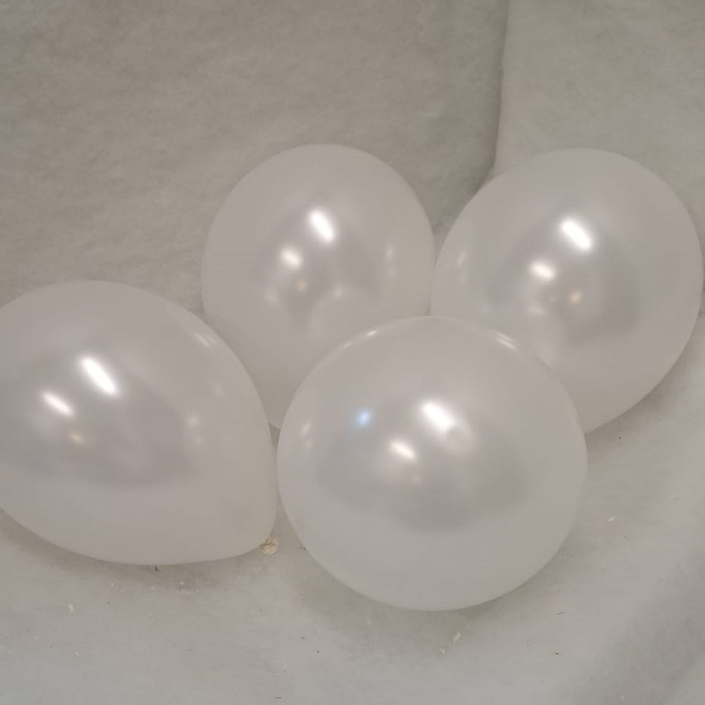 White Balloons - E45 Bag of 50 Eire Shiny White Balloons