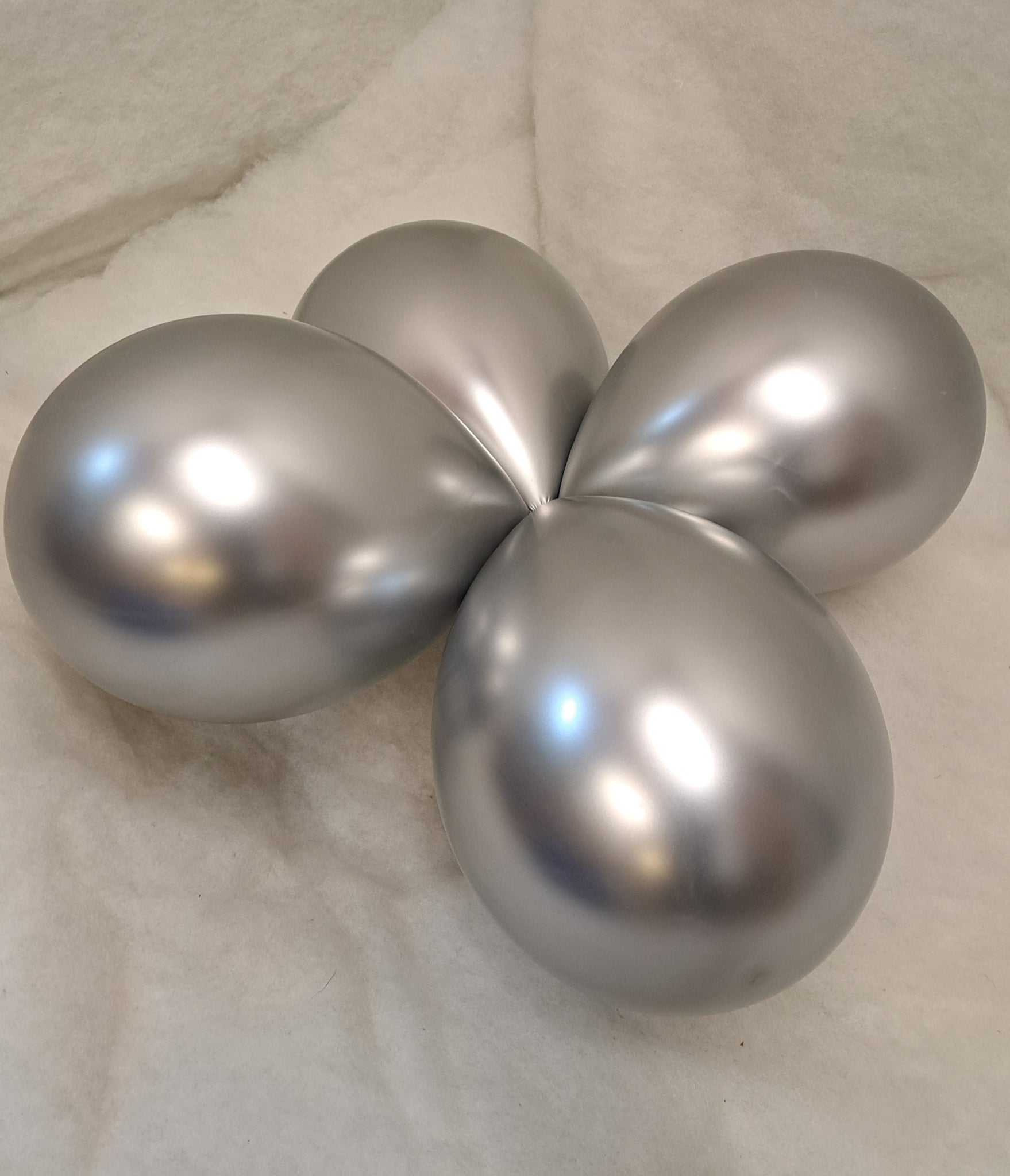 Silver Balloons - E48 Bag of 50 Eire Chrome Silver Balloons