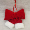 Mini Plush Bow - Red - Christmas Tree Decoration - 16cm x 20cm