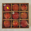 9 Christmas Baubles - Crimson Red - 8cm - Strings Attached