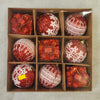 9 Christmas Baubles - Christmas Red - 8cm - Strings Attached