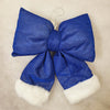 Small Plush Bow - Cobalt Blue - Christmas Tree Decoration - 22cm x 28cm