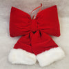 Small Plush Bow - Red - Christmas Tree Decoration - 22cm x 28cm