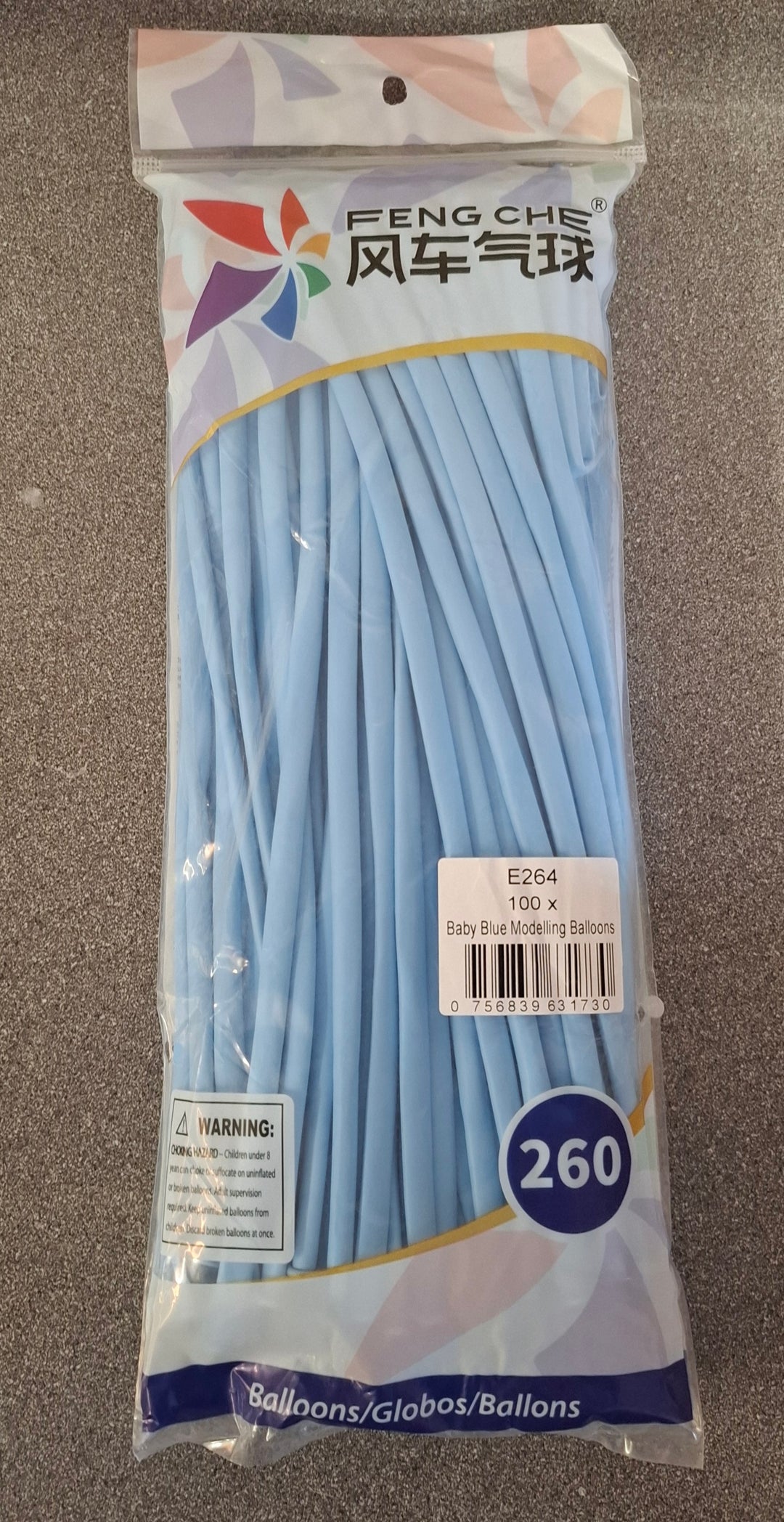 Blue Balloons - E264 Bag of 100 Eire Pastel modelling Balloons