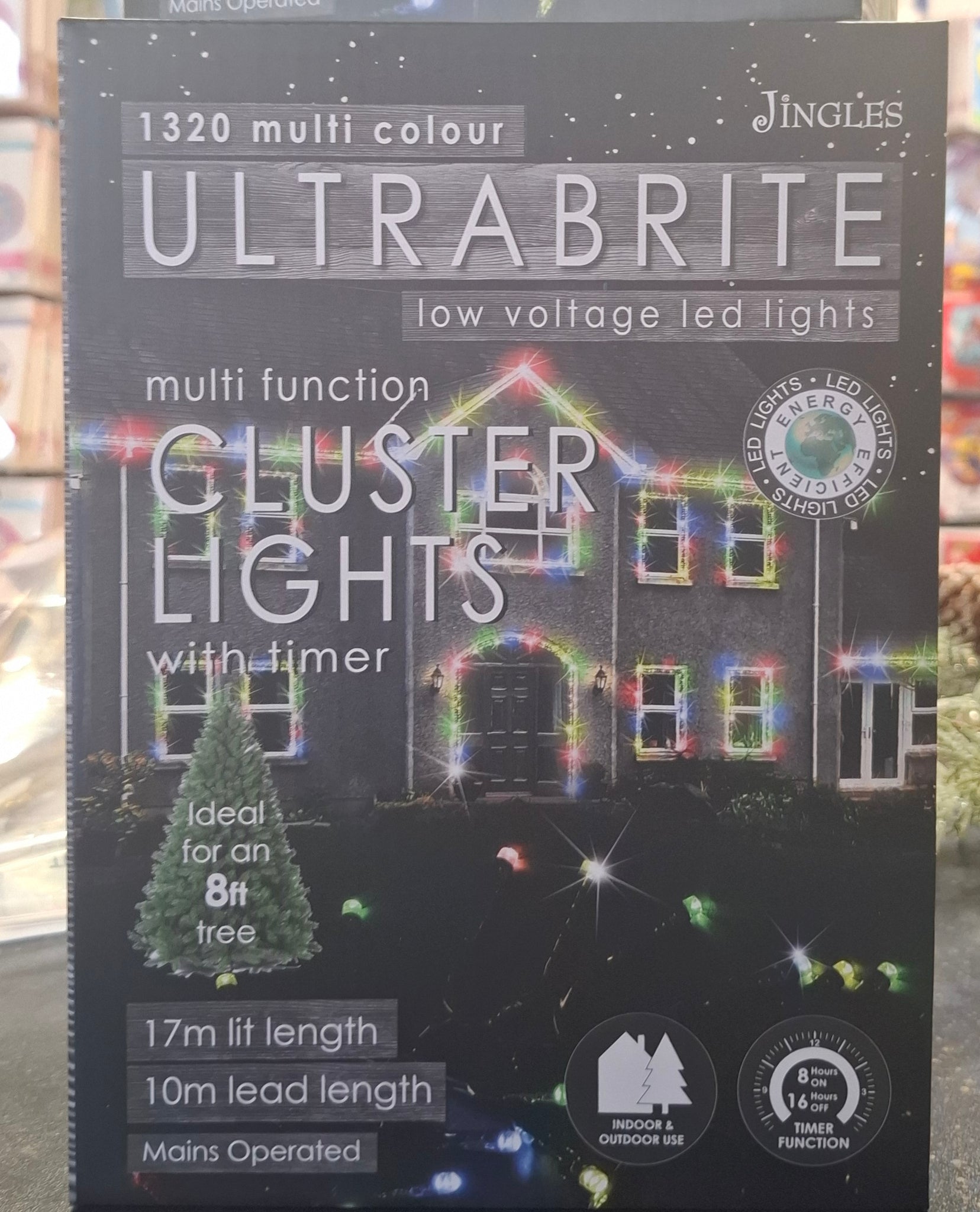 1320 Multi Colour Christmas Cluster Lights