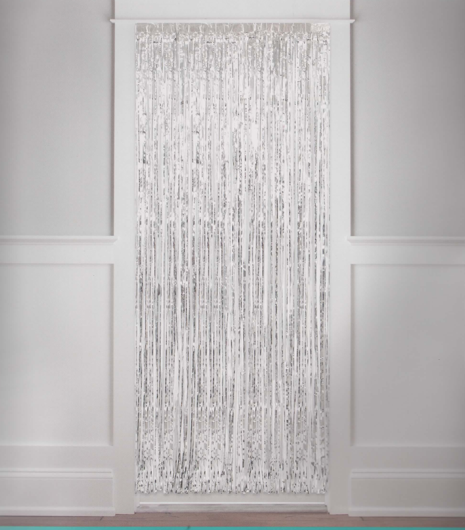 Fringe Door Curtain (Silver)