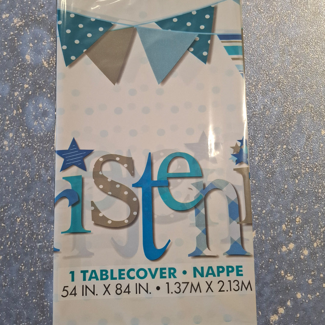 Tablecover Rectangular - Blue Bunting Christening