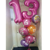 Birthday Bouquet - 11 Balloons - Jumbo Foil Numerals and Latex Balloons
