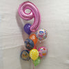 Birthday Balloon Bouquet - 10 Balloons - Jumbo Numeral & Others
