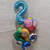 Jumbo Birthday Balloon Numeral With Disney Princess & 9 Balloon Bouquet
